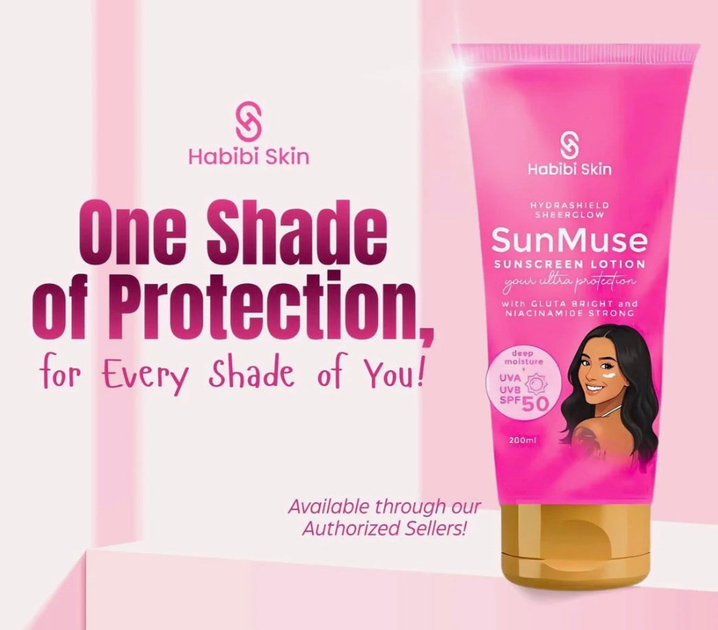 Habibi Skin SunMuse Hydrashield™ Sheerglow Sunscreen Lotion - SPF 50, 200ml