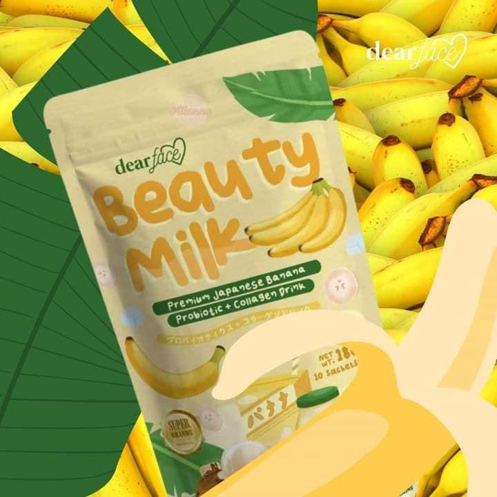 Dear face - Beauty Milk Premium Japanese Banana Probiotic + collagen drink 10x18g