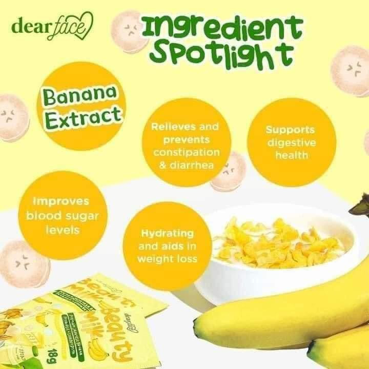 Dear face - Beauty Milk Premium Japanese Banana Probiotic + collagen drink 10x18g