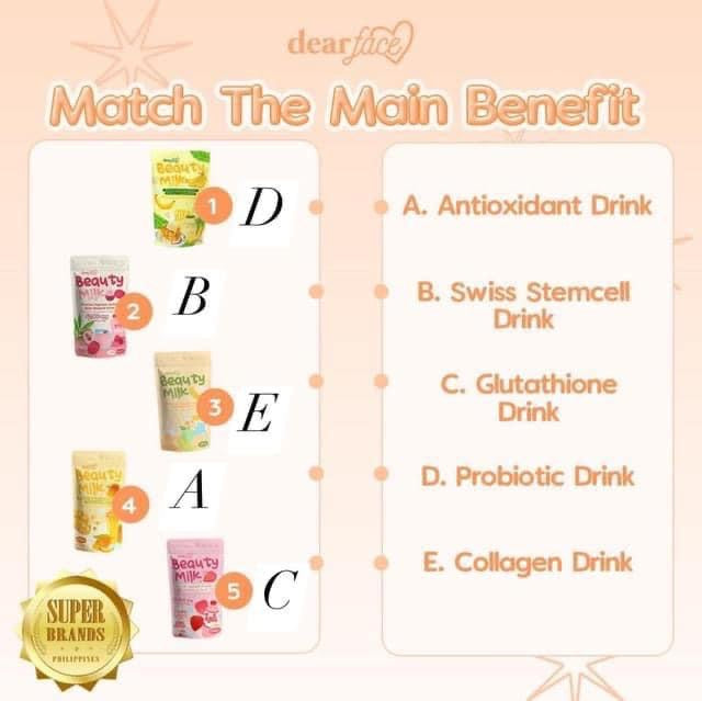 Dear Face - Beauty Milk Premium Japanese Sweet Mango Anti-Oxidant Drink (10x 18g)