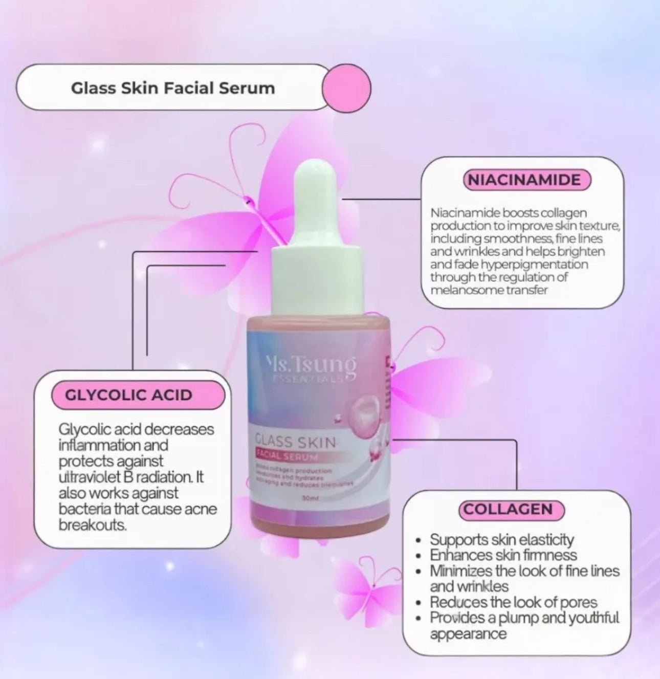 MS- TSUNG ESSENTIALS - GLASS SKIN FACIAL SERUM 30ML