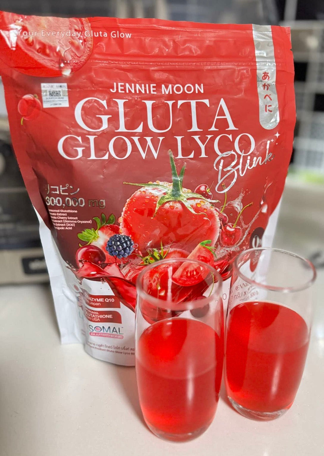 Jennie Moon Gluta Glow Lyco drink 30 sachets