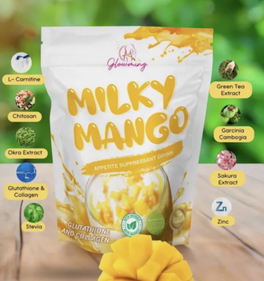Cris Cosmetics Milky Mango Glutathione and Collagen Drink 10 Sachets