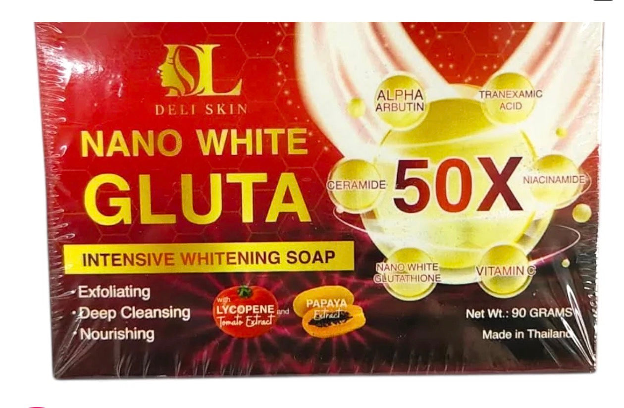 Deli Skin Nano Gluta Soap – Intensive Whitening & Deep Cleansing (50x) - 90g
