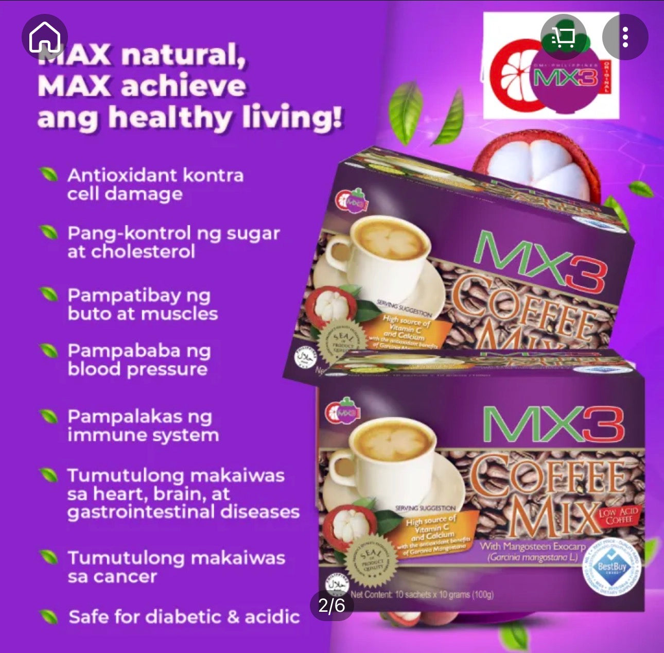 Mx3 Coffee Mix with Mangosteen Exocarp
