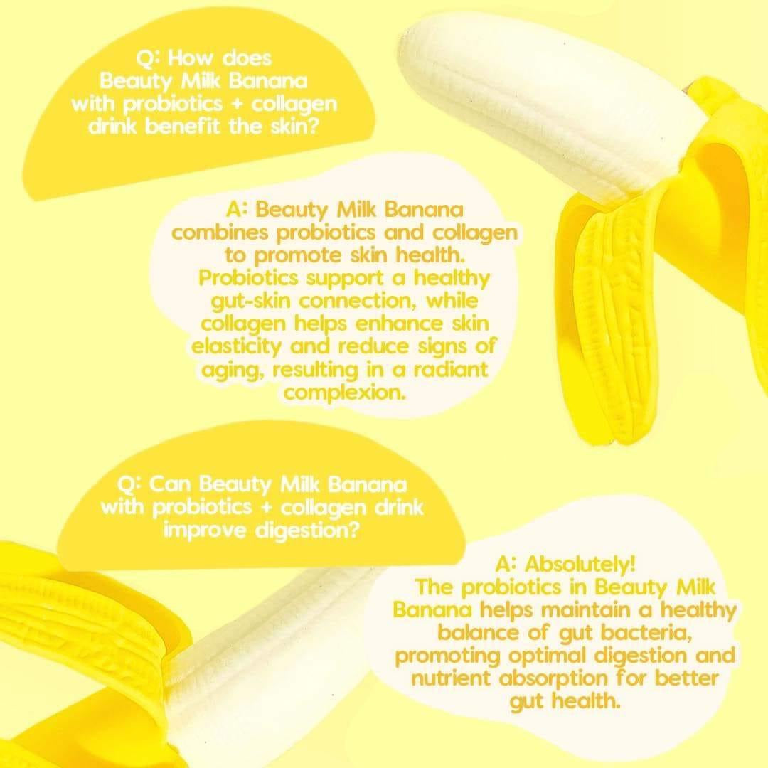 Dear face - Beauty Milk Premium Japanese Banana Probiotic + collagen drink 10x18g