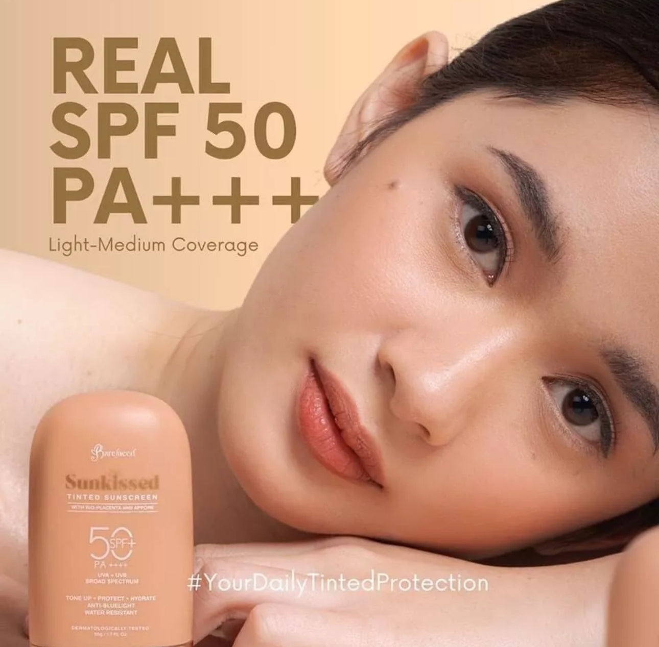 BAREFACED-Sunkissed Tinted Sunscreen SPF50 PA+++, 50g