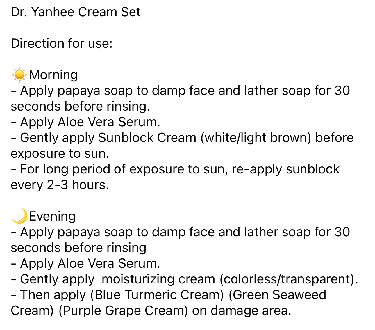 Dr Yanhee Cream Set ( PEKAS & MELASMA TREATEMENT) - BLUE