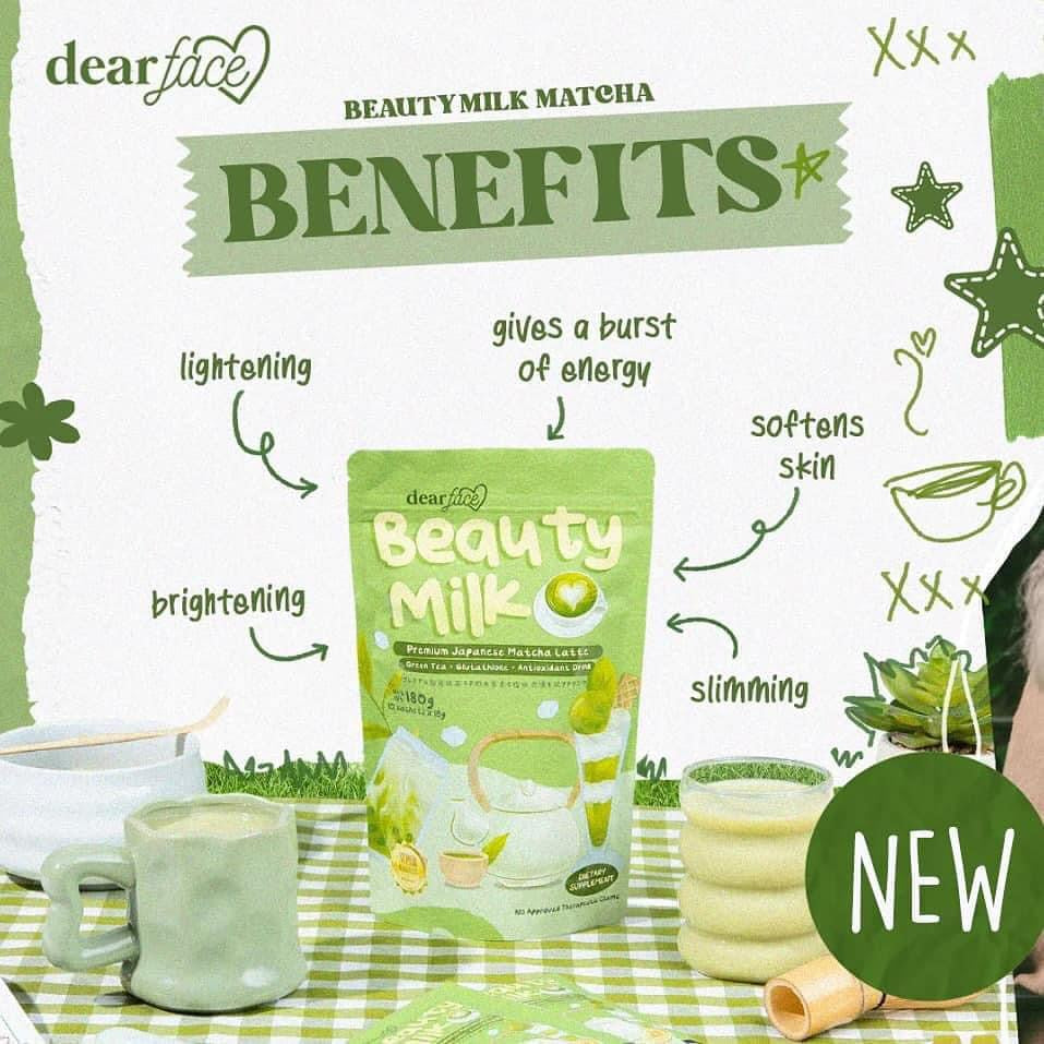 Dear Face- beauty Milk- Premium Japanese MATCHA Latte 180g