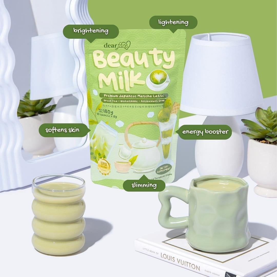 Dear Face- beauty Milk- Premium Japanese MATCHA Latte 180g