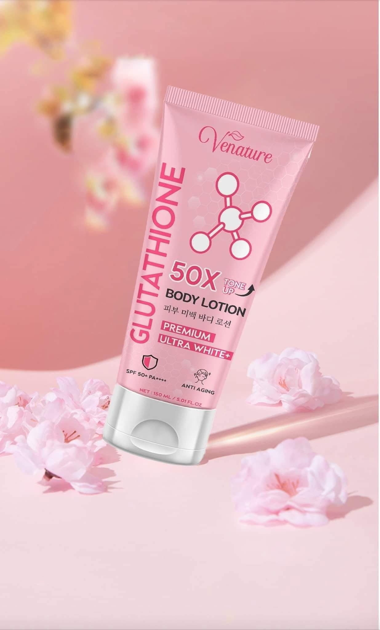 Venature - Glutathione 50X Whitening Body Lotion Premium Ultra white 150ml