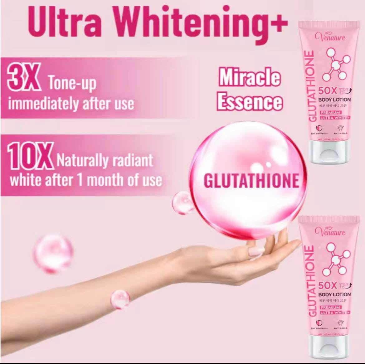 Venature - Glutathione 50X Whitening Body Lotion Premium Ultra white 150ml