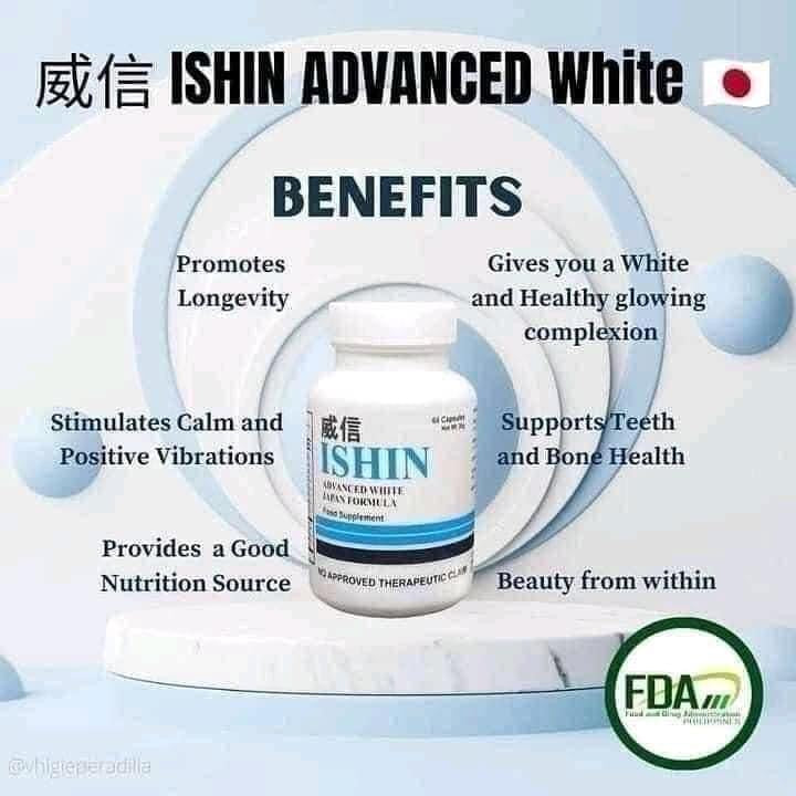 ISHIN GLUTATHIONE ADVANCED WHITE JAPAN FORMULA 60CAPS/BTL - Shop Essential Skin Care Products online | Natural Organic skin care products | ROSYSKIN ESSENTIALS LLC