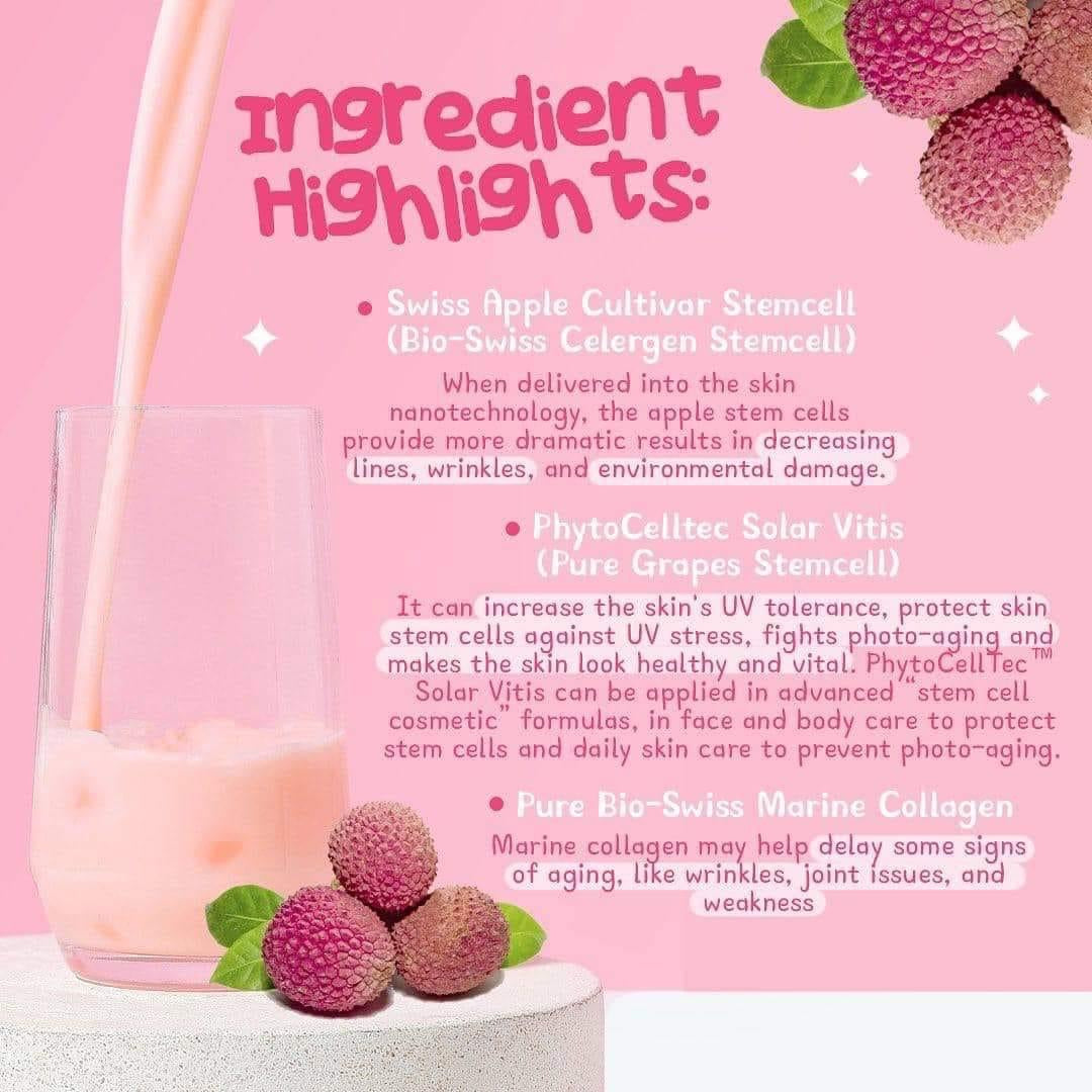 Dear face Beauty Milk Premium Japanese Lychee Swiss Stemcell Drink 50.000mg