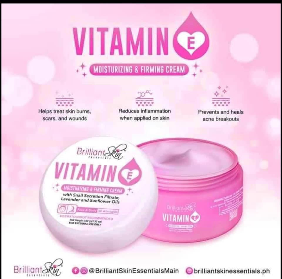 Brilliant skin essential Vitamin E moisturizing & Firming cream 100g - Shop Essential Skin Care Products online | Natural Organic skin care products | ROSYSKIN ESSENTIALS LLC
