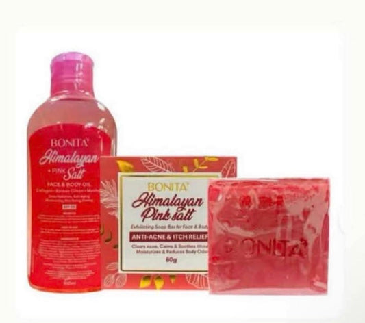 Bonita Pink Himalayan Salt Oil(100ml) and soap set