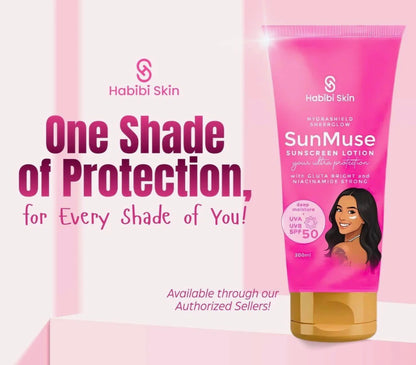 Habibi Skin SunMuse Hydrashield™ Sheerglow Sunscreen Lotion - SPF 50, 200ml