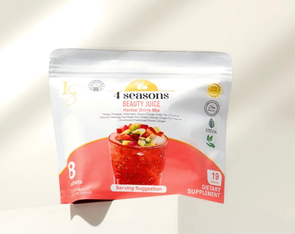 Luxe Slim 4 Seasons Beauty Juice Herbal Drink Mix - 8 Sachets x 21g