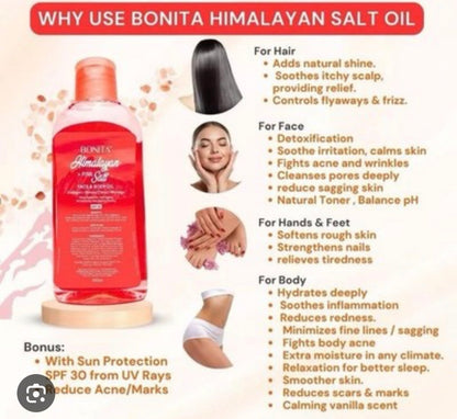 Bonita Pink Himalayan Salt Oil(100ml) and soap set