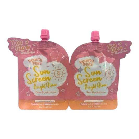 YOU GLOW BABE - BEAUTY WHITE SUNSCREEN BRIGHT GLOW SPF50 - 25G TWINPACK