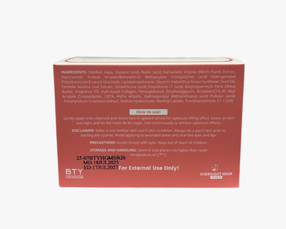 BTY Advance Overnight Mask - Hydrating Skin Repair Formula (250g)