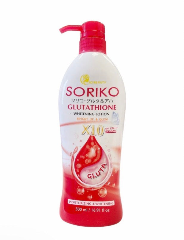 Soriko - Glutathione Whitening Lotion X10 Gluta SPF50 PA++ - 500ML