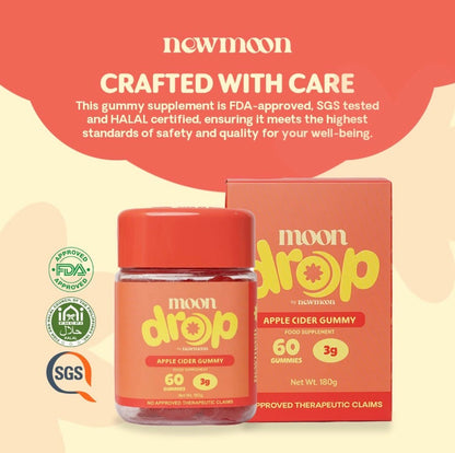 Moon Drop Light & Lean
60 Gummies | 30 Day Supply
Apple Cider Gummy