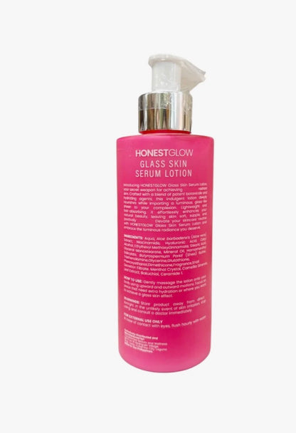 HONEST GLOW Glass Skin Serum Lotion - Niacinamide, Glutathione & Snail Mucin for Radiant Skin - SPF 50 PA++- 8.45 fl oz (250 ml)