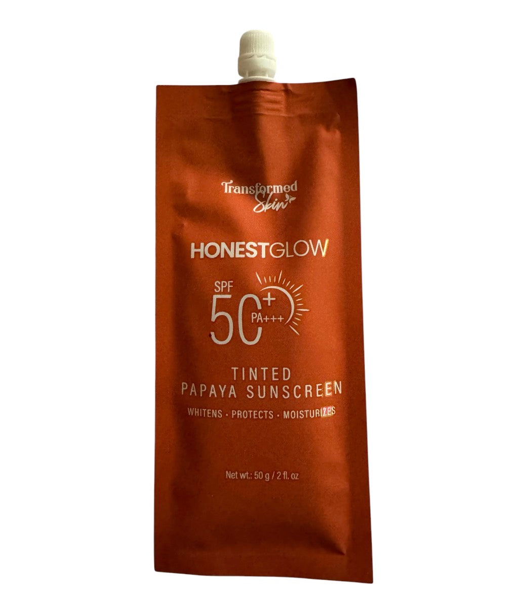 Transformed Skin HonestGlow Tinted Papaya Sunscreen SPF 50 PA+++, 50g