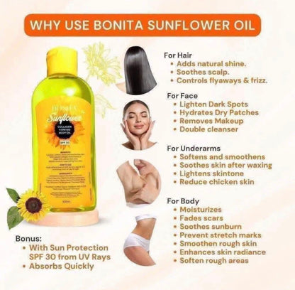 BONITA Sunflower Collagen Firming Body Oil SPF 30 100ml