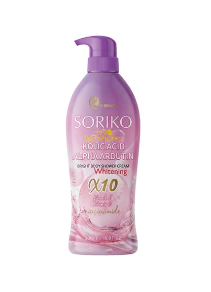 Soriko Kojic Acid Alpha Arbutin Shower Cream, 500ml