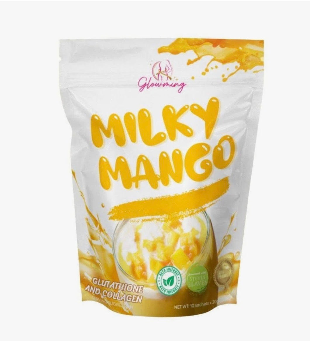 Cris Cosmetics Milky Mango Glutathione and Collagen Drink 10 Sachets