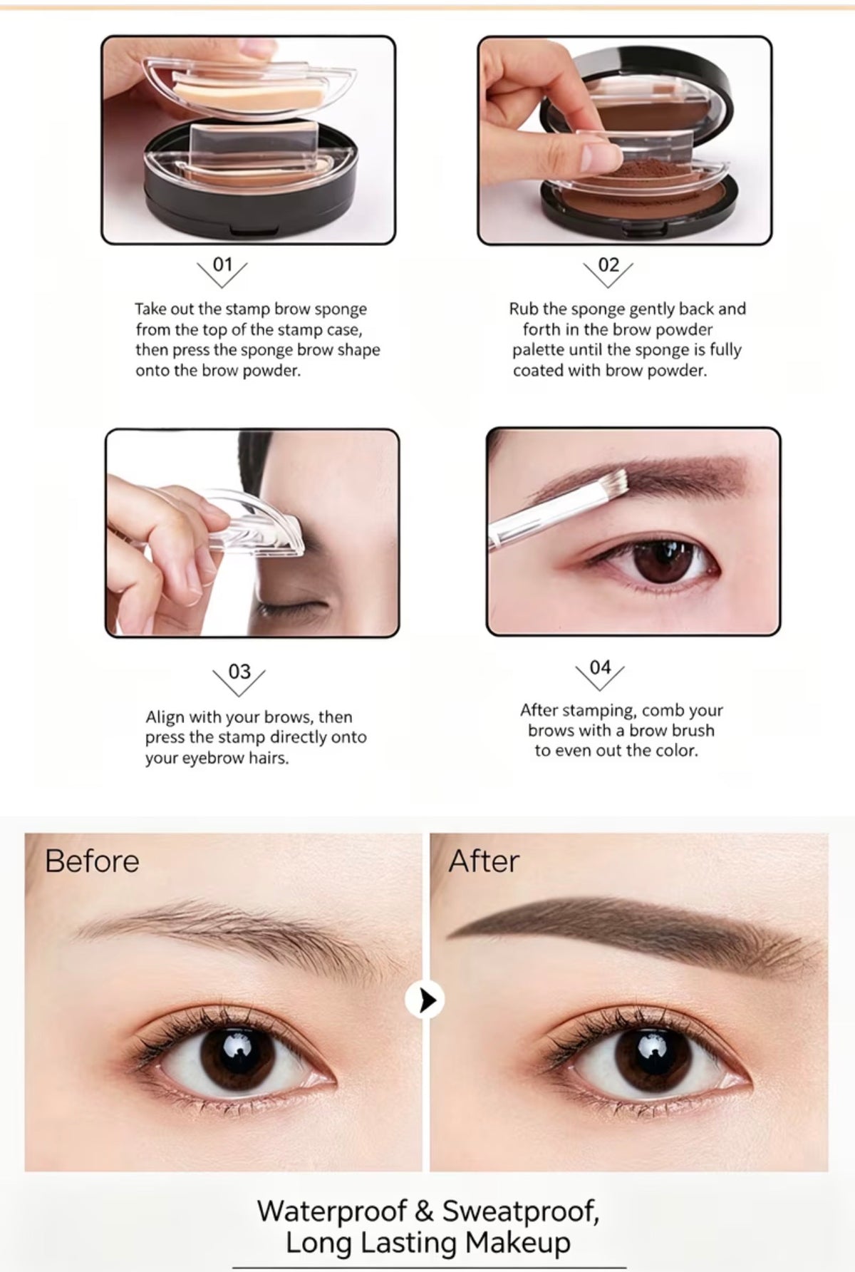 Waterproof Eyebrow Stamp