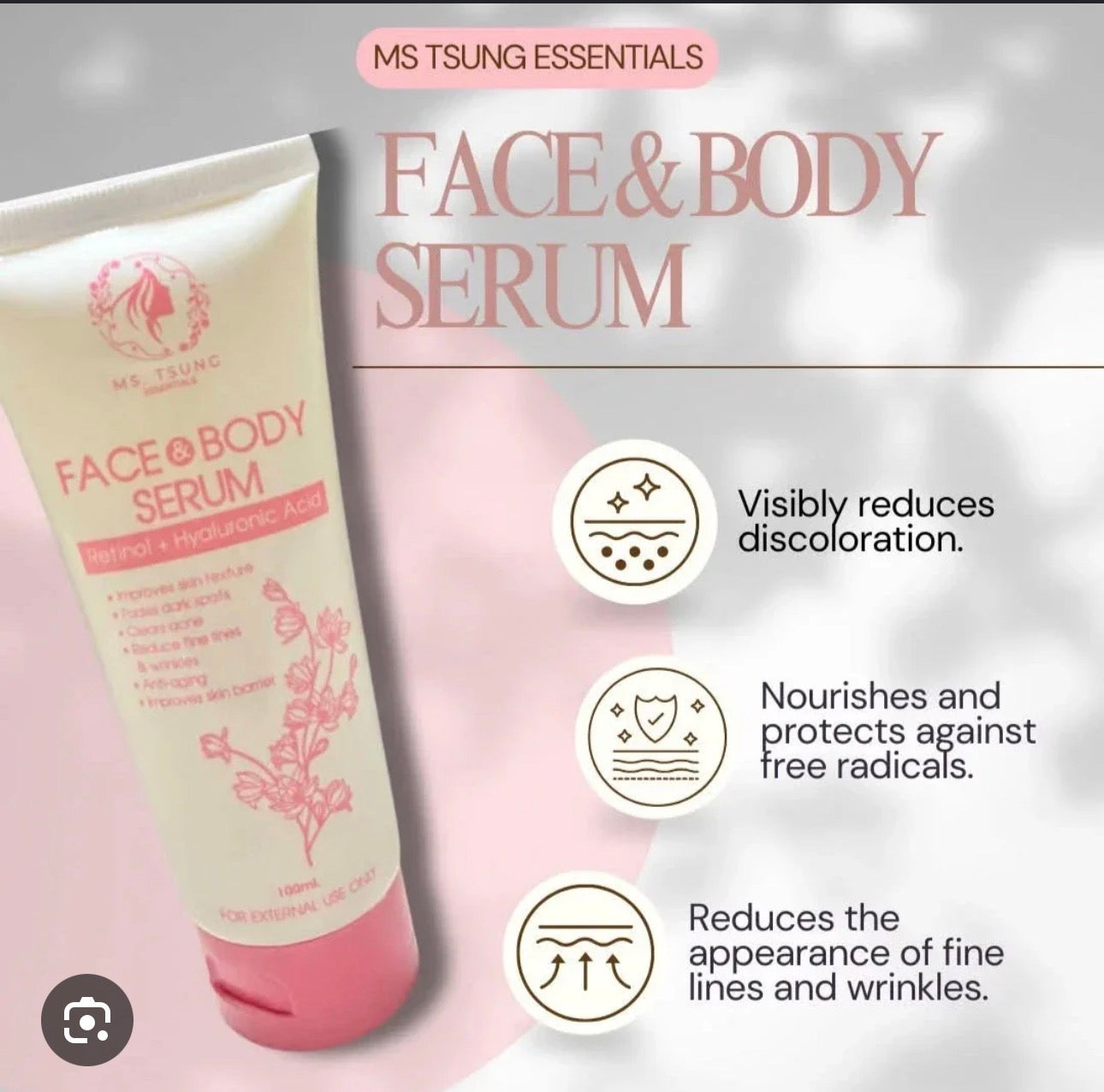 MS. TSUNG ESSENTIALS Face & Body Serum Retinol 100ml