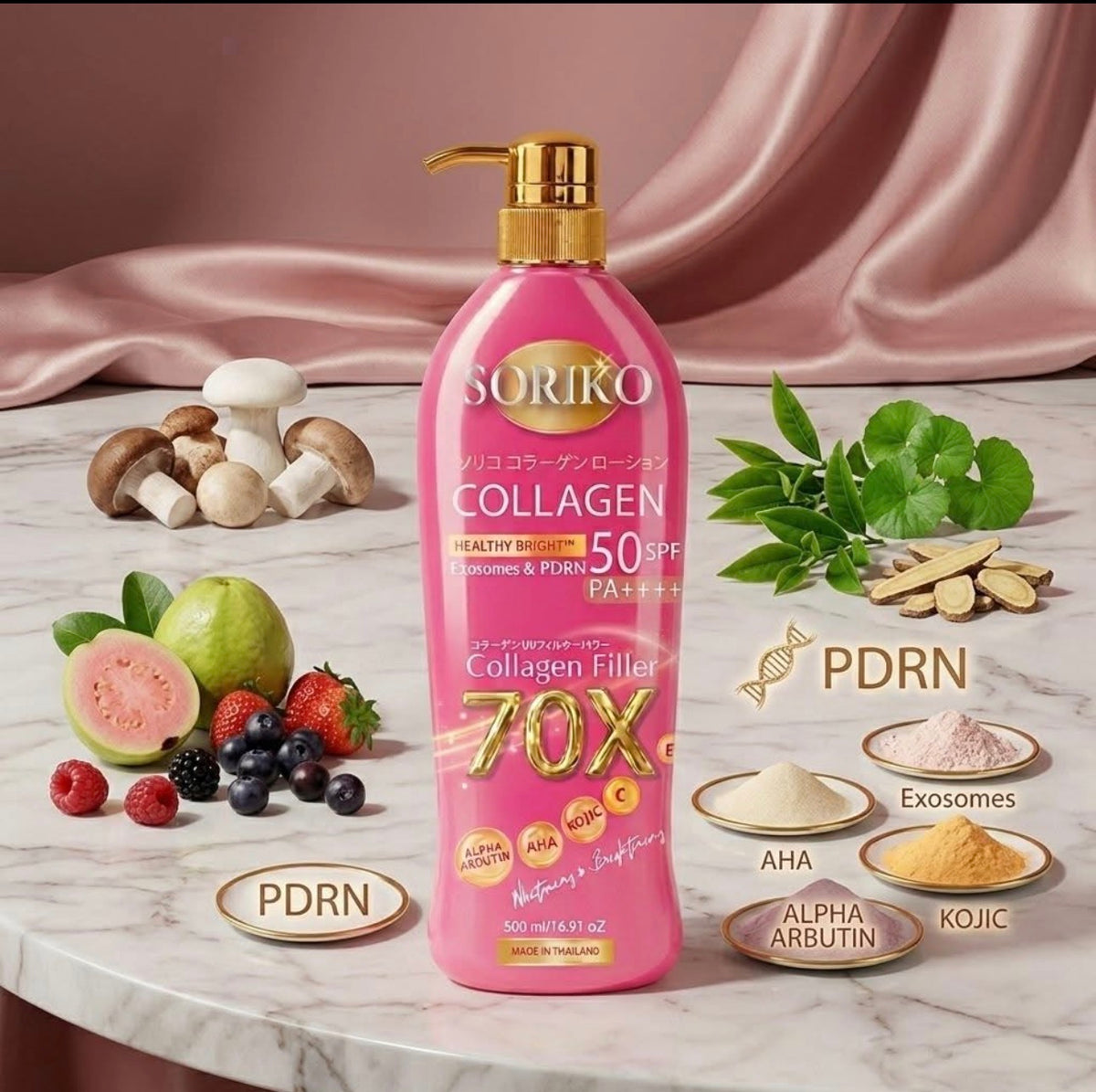 Soriko Collagen Healthy Bright Exosomes & PDRN 50 spf 500ml