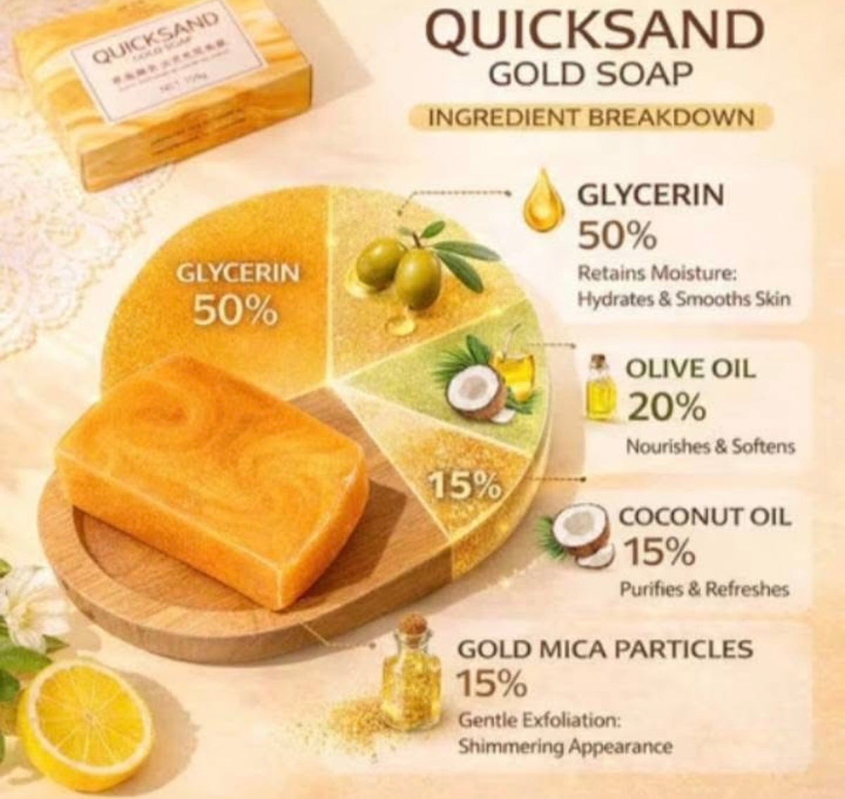 Simisi Quicksand Gold Soap (100g)