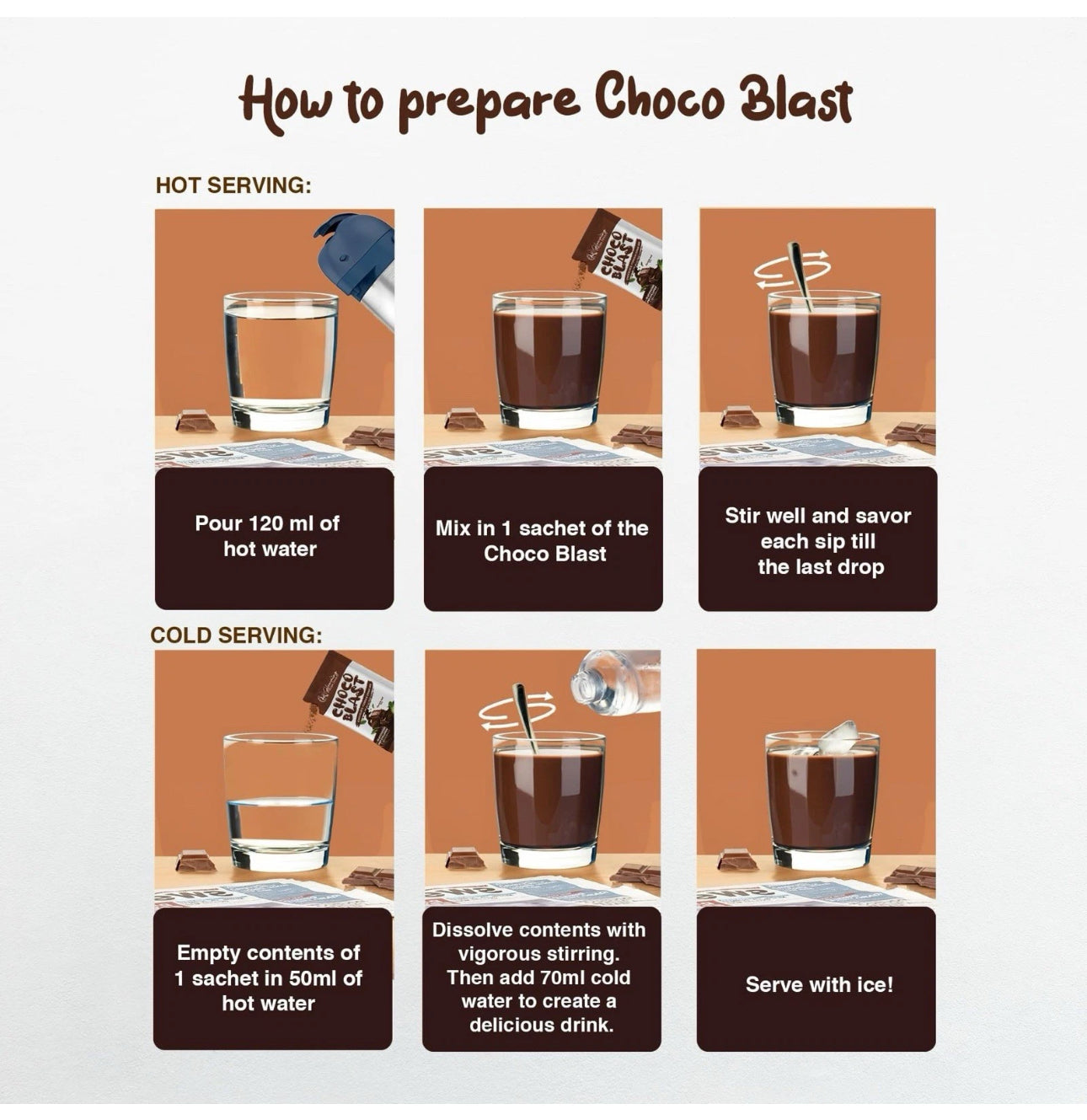 Cris cosmetics glowming shape choco blast - chocolate mint flavor 10 sachet