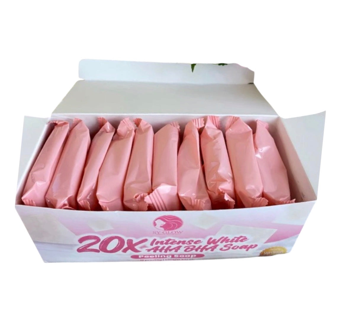 SY Glow 20X AHA BHA Peeling Soap 500g (10 x 50g) – Exfoliating Body Bars for Smooth, Refined Skin Texture | Deep Cleansing Formula