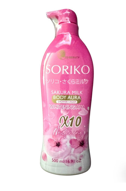 Soriko Sakura Milk Body Aura Shower Cream 500ml