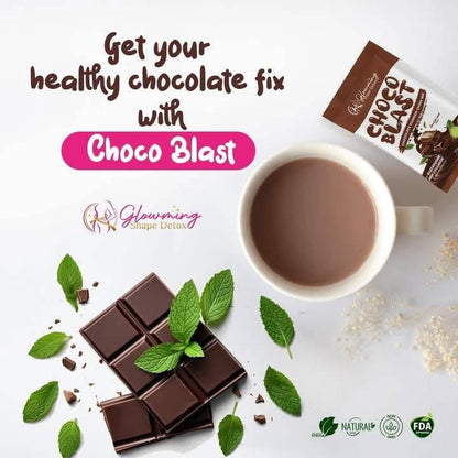 Cris cosmetics glowming shape choco blast - chocolate mint flavor 10 sachet