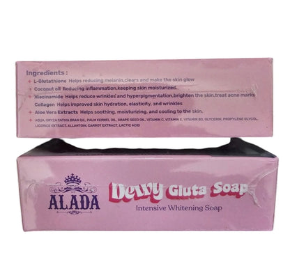 ALADA NATURAL Dewy Gluta Soap 70g with Niacinamide & Collagen – Nourishing Soap for Soft, Smooth, and Dewy Skin – Perfect for All Skin Types