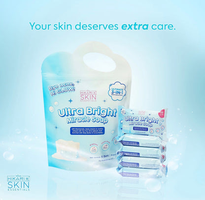 Hikari Skin  Essentials Ultra Bright Miracle Soap 5 bars