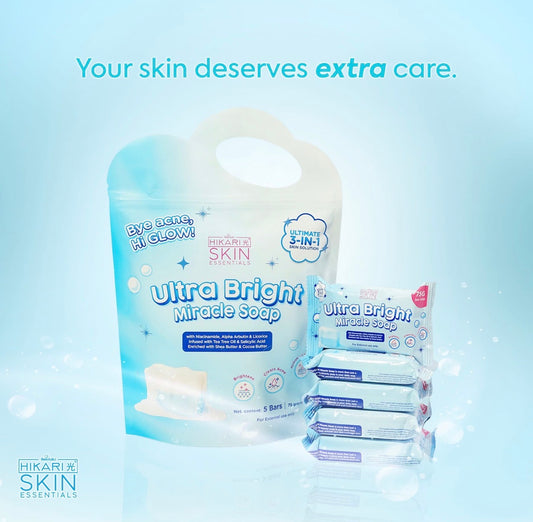 Hikari Skin  Essentials Ultra Bright Miracle Soap 5 bars