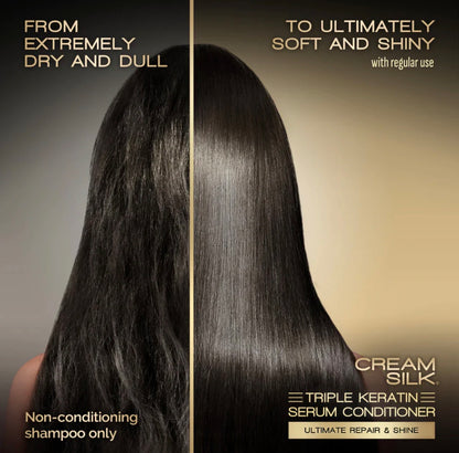 Cream Silk Triple Keratin Collagen Serum Conditioner 170ml