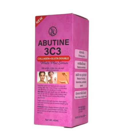 Abutine 3c3 collagen-gluta-double-white plus serum 40ml & soap 80g