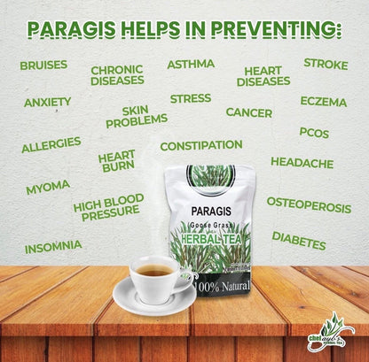 Paragis (Goose Grass) Herbal Tea - 100% Natural, Caffeine-Free Herbal Drink - 2g Sachets, 10 Count