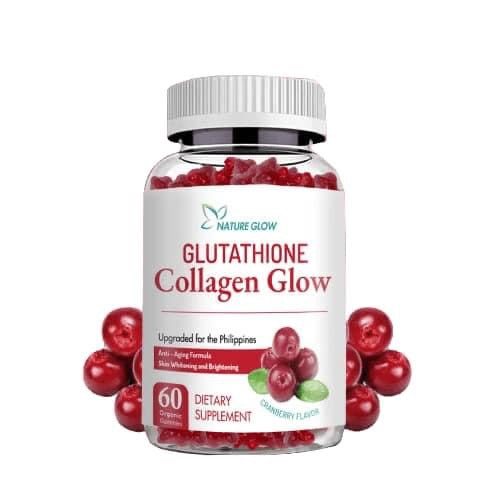 NATURE GLOW Gluta-Collagen Glow Gummies | 60 Cranberry Gummies