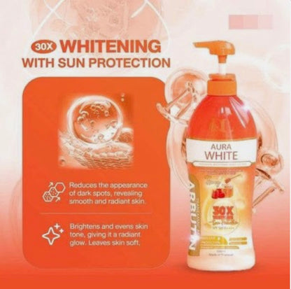 Deli Skin Aura White Body Lotion 500ml | Honey, Tranexamic Acid & Niacinamide Daily Moisture Care with SPF50 PA++++
