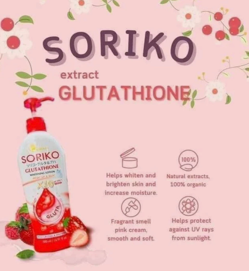 Soriko Glutathione Body Lotion with SPF 50 PA+++ (500ml)
