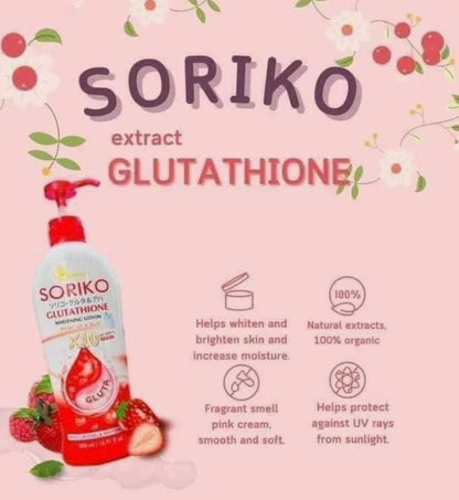 Soriko Glutathione Body Lotion with SPF 50 PA+++ (500ml)